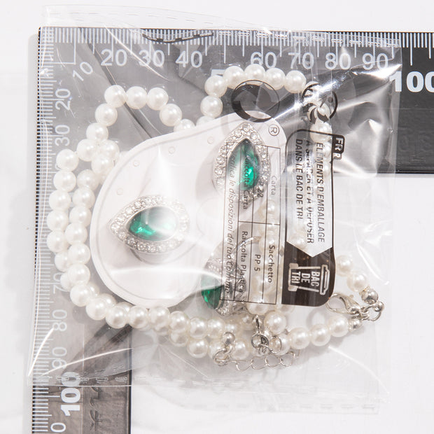 Ornament Multi-layer Necklace Ring Earrings Suit